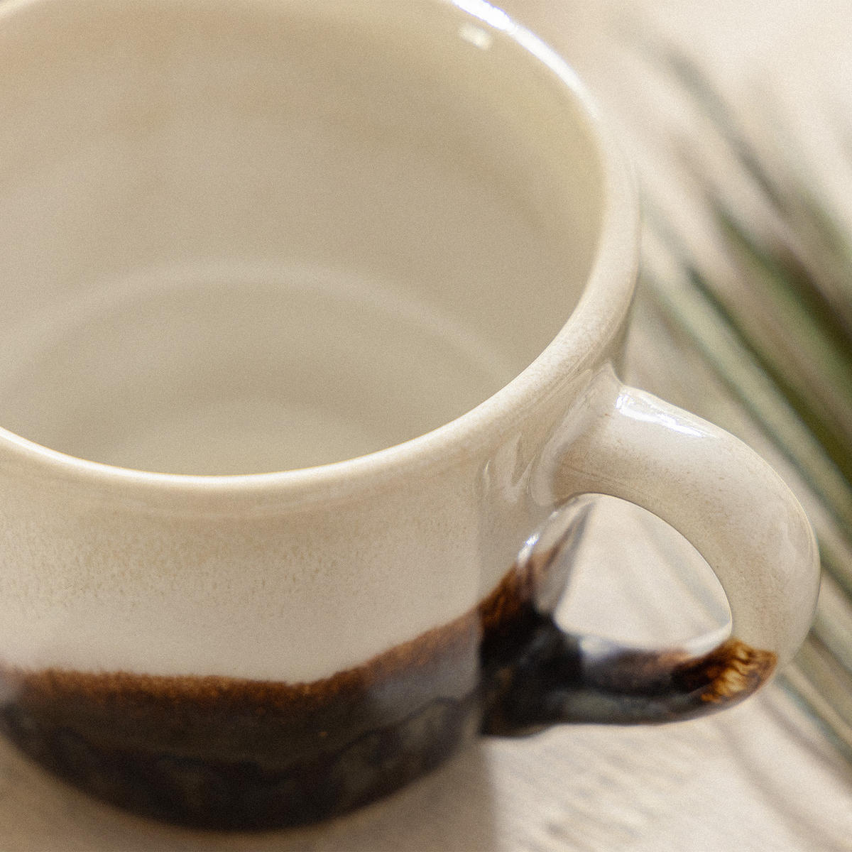 KAFFEETASSE PRIMA, mit Untertasse, 6-tlg, Hellbeige - Beige, Keramik (11/7/9cm) - KONSIMO®
