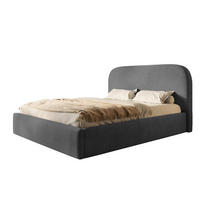 BETT 90x200 - Polsterbett mit Bettkasten und Metallrahmen - Modern Betten - Weicher Jasminstoff - Kollektion Verona - Dunkelgrau - Dunkelgrau, Holz/Textil (90/200cm) - Alpi-Möbel