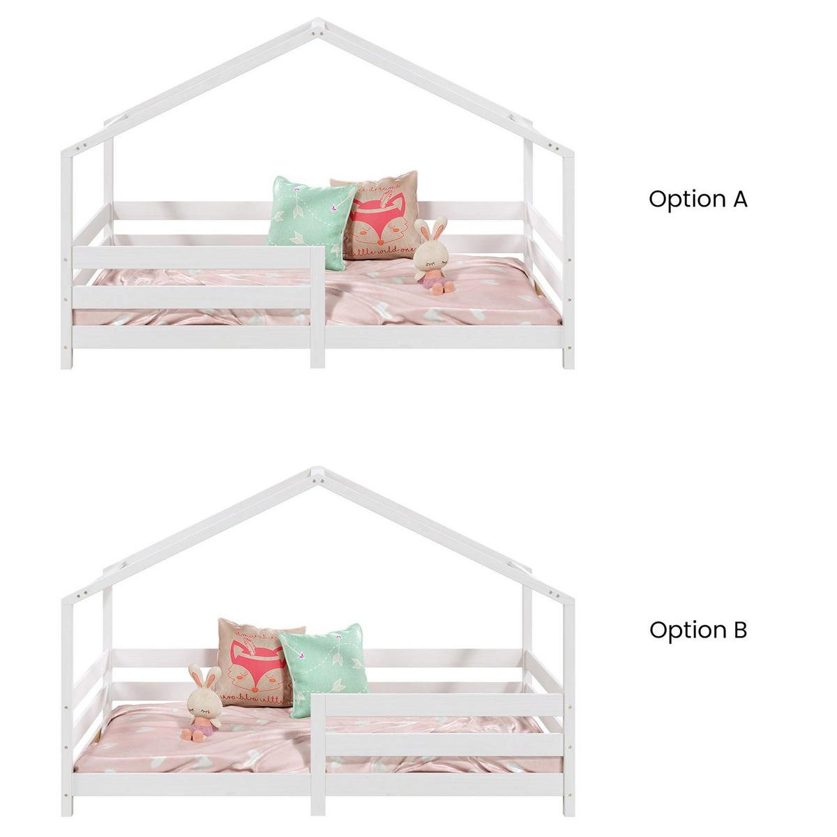 HAUSBETT RENA 90x200 cm weiß - Weiß, Holz (96/138/206cm) - IDIMEX