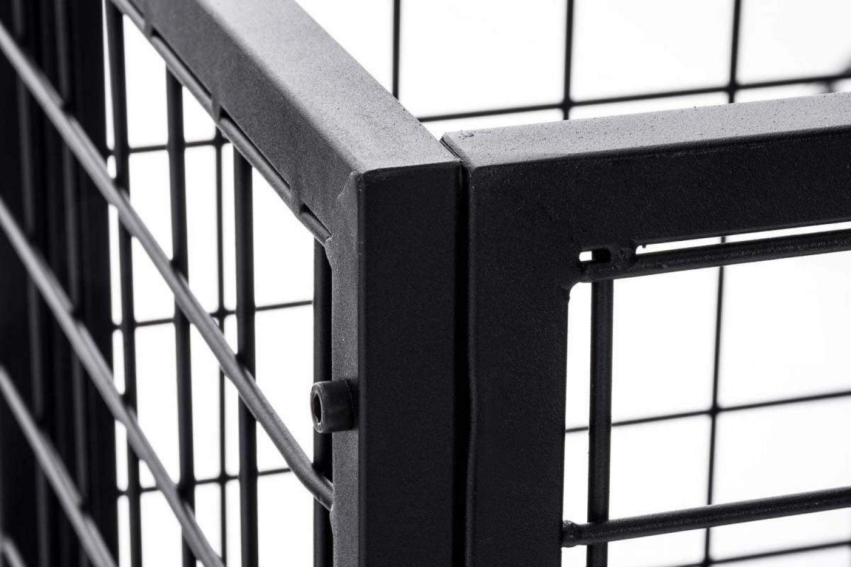 KAMINHOLZREGAL 40/40/120 cm Metall schwarz - Schwarz, Metall (40/120/40cm) - CLP