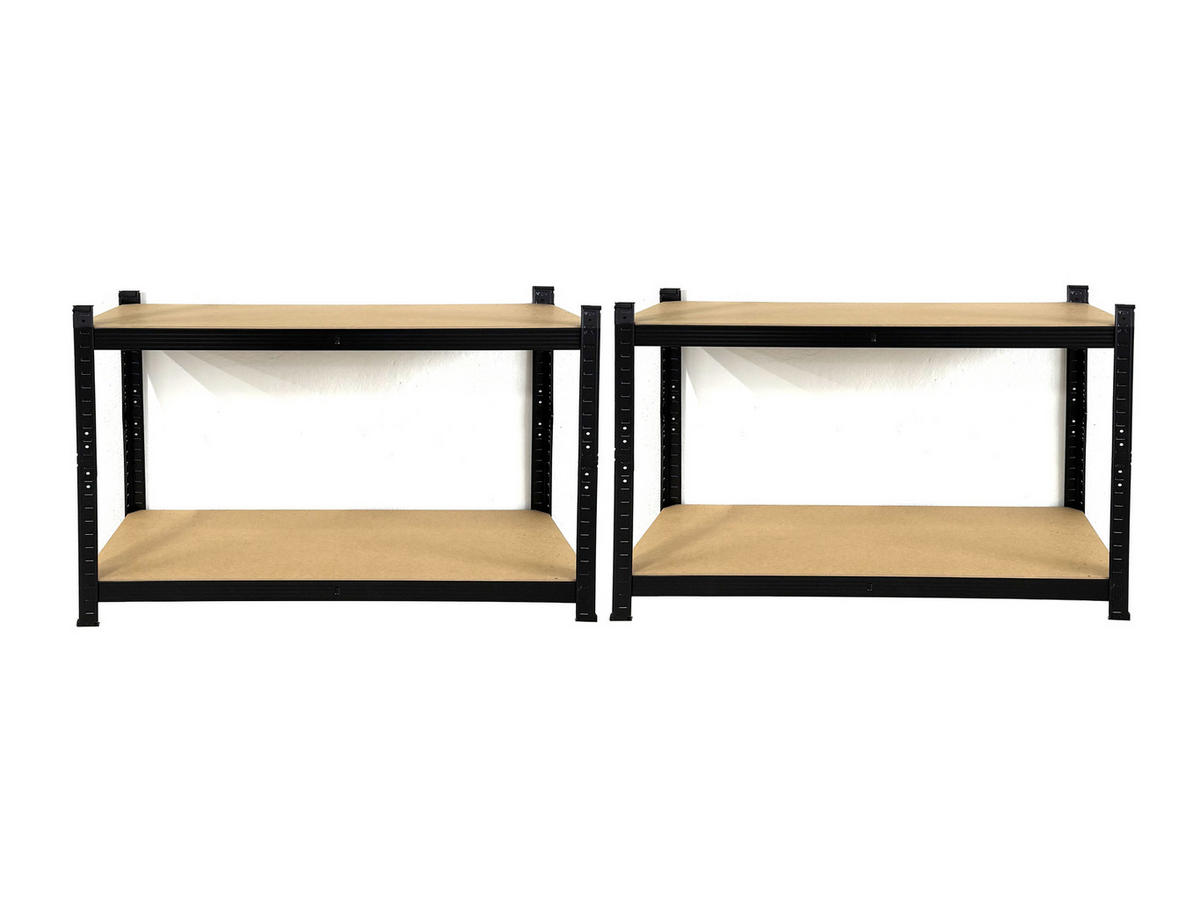SCHWERLASTREGAL 90x40x180cm - Schwarz, Metall (90/180/40cm) - QUICK STAR