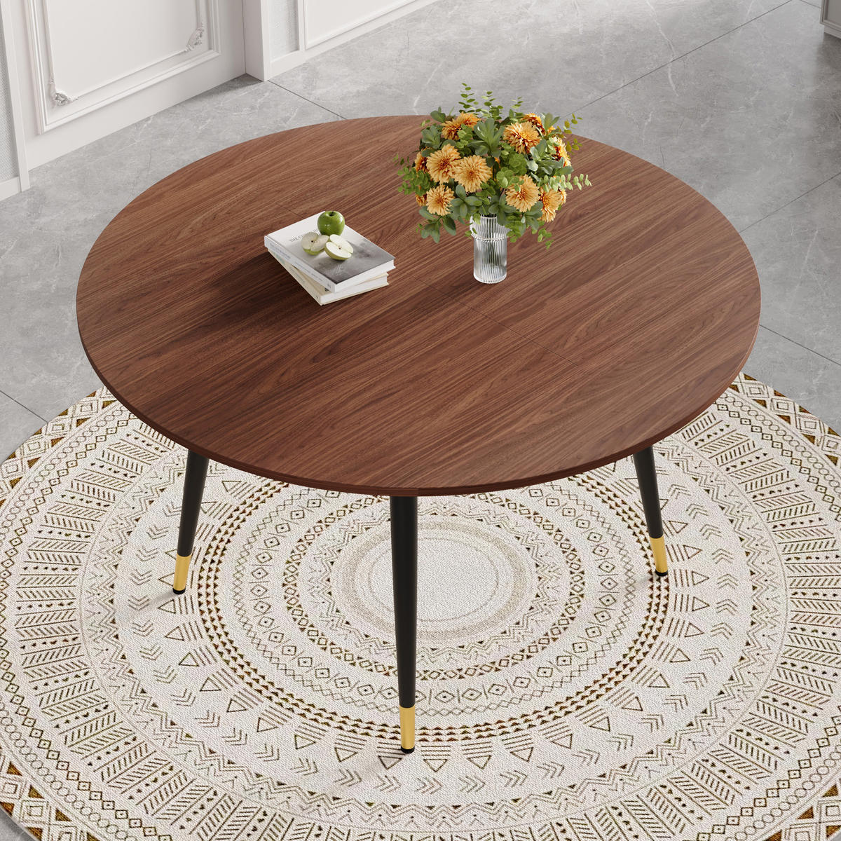 AUSZIEHTISCH Nussbaumfarben 135/85/77 cm - Walnussfarben, Holz (85/135/77cm) - PANGIVO