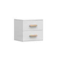 KINDER-NACHTTISCH INGE 22 55/50/44 cm Weiß/Sonoma Eiche - Weiß/Sonoma Eiche, Holzwerkstoff (55/50/44cm) - Deine Möbel 24