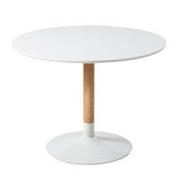 ESSTISCH - Esche teilmassiv - Weiß, Holzwerkstoff (100/100/75cm) - home24