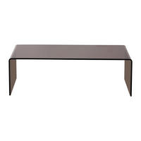 COUCHTTISCH nicht ausziehbar - 110 cmcm x 55 cmcm - Glas - Transparent, Braun - ALONZO - Transparent/Braun, Glas (55/110/35cm) - Vente-Unique