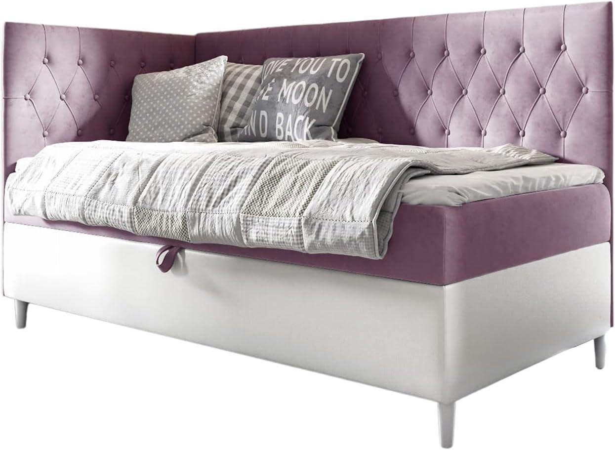 KINDERBETT FLIPPO 3 - Lila/Weiß, Holzwerkstoff (96/208cm) - Meblini