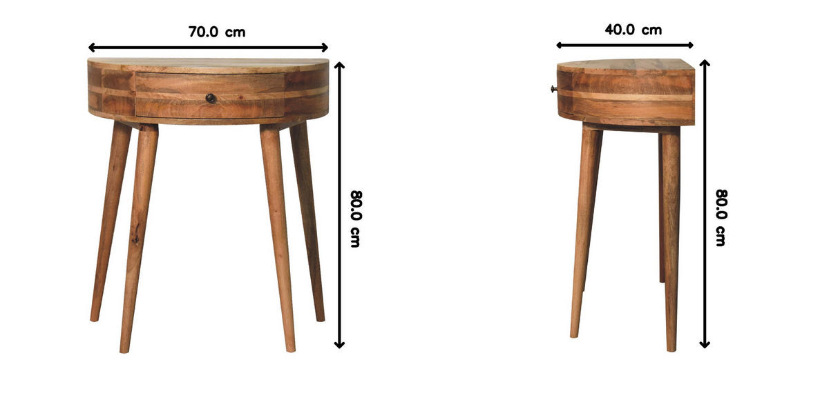 KONSOLE Odyssey Eichenoptik, 1 Schublade, Beige - Beige/Messingfarben, Holz/Metall (40/70/80cm) - Artisan Furniture