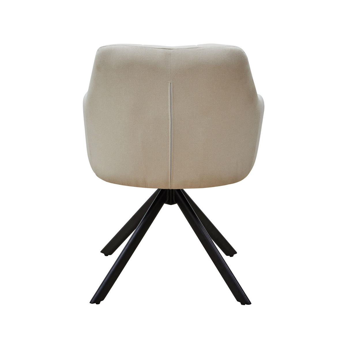 ESSZIMMERSTUHL SORA Stoff Beige - Beige/Schwarz, Textil/Metall (55/83/51cm) - SVITA