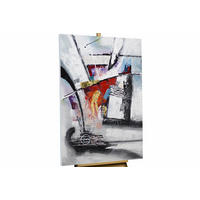 ACRYLBILD HANDGEMALT 80/120 cm - Multicolor/Grau, Holz/Textil (2.12/120cm) - KUNSTLOFT