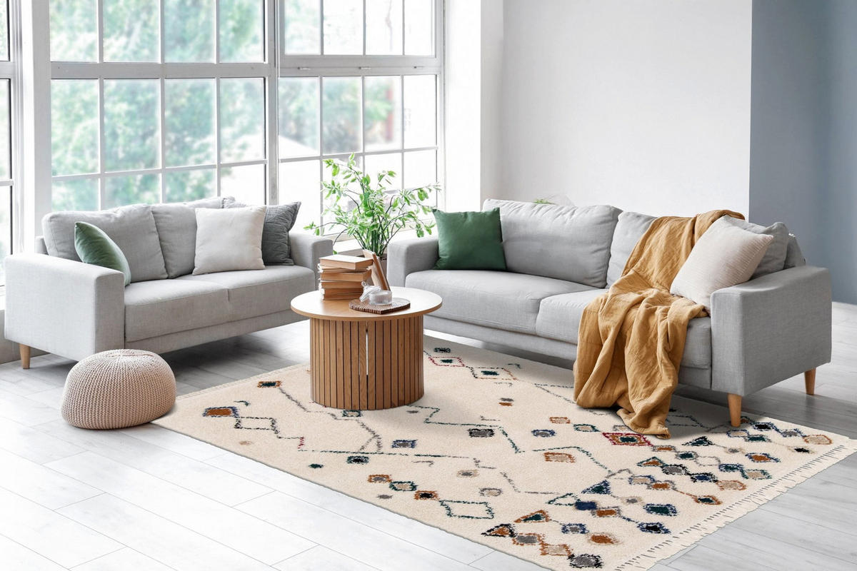 TEPPICH weich Ethno-Stil mehrfarbig - Multicolor, Textil (200/290cm) - AFK Living