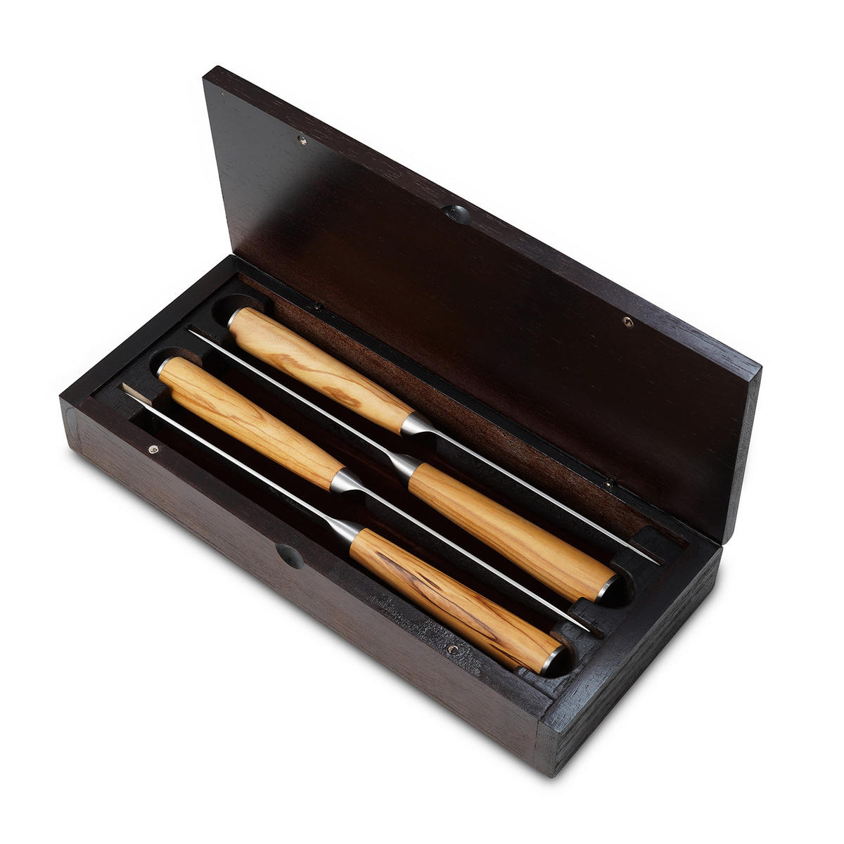 STEAKMESSERSET 4-tlg. 12,5 cm - Braun, Metall - Wakoli