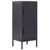 AKTENSCHRANK schwarz 2 Türen Huron - Schwarz, Metall (40/102/40cm) - Beliani