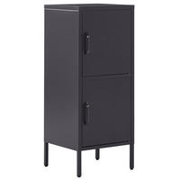 AKTENSCHRANK schwarz 2 Türen Huron - Schwarz, Metall (40/102/40cm) - Beliani