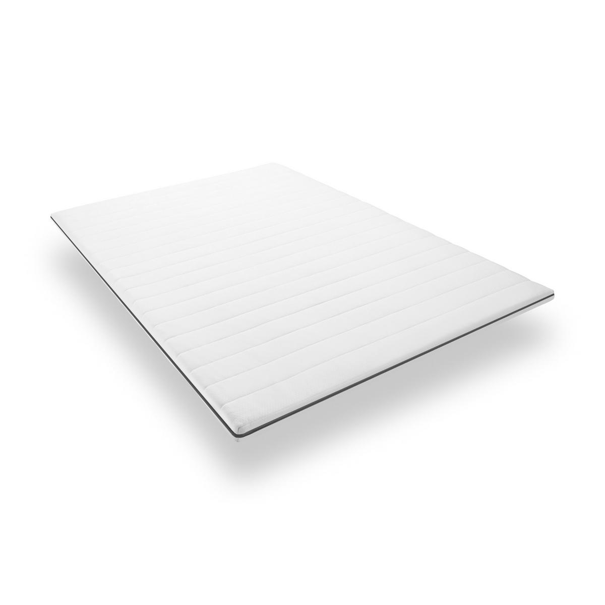 TOPPER 90x200 - Matratzenauflage für Top-Liegekomfort - Kaltschaum - Topper atmungsaktiv, Höhe 5cm - Weiß, Textil (200/90cm) - Sleepneo