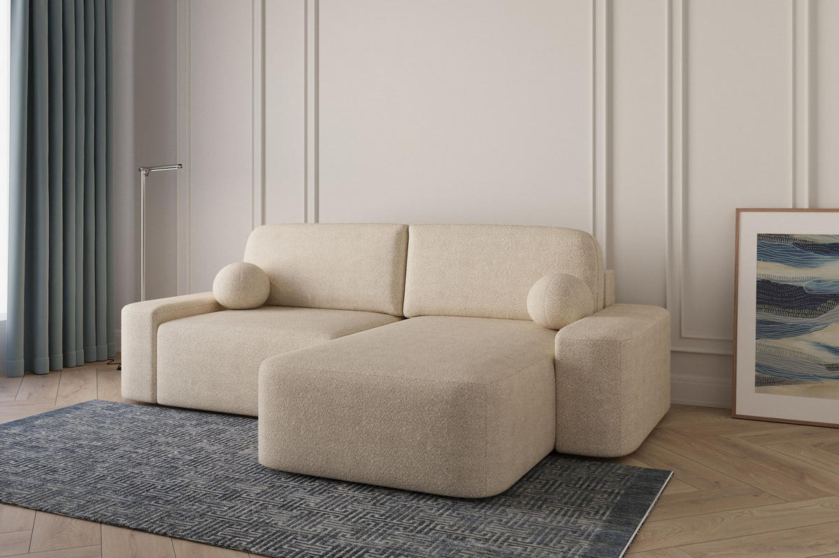 ECKSOFA - Universale Ecksofa Lisbon - Beige (Anthology 3) - Beige, Holzwerkstoff (270/180cm) - Möblo