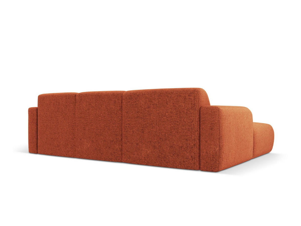 ECKSOFA links Molino aus Chenille-Stoff terrakotta 4 Sitzplätze - Terracotta, Textil (170/250cm) - Micadoni
