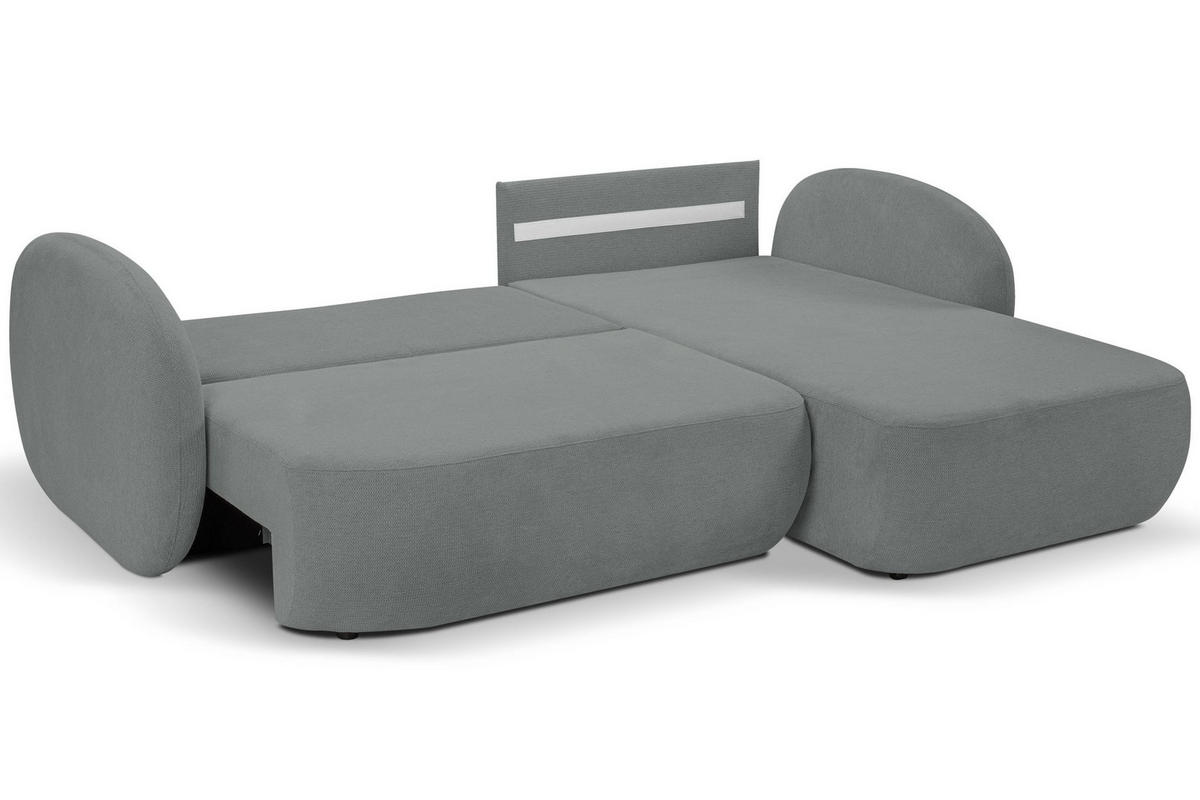 ECKSOFA Olena - Dunkelgrau (Aragon 93) - Dunkelgrau, Holzwerkstoff (248/174cm)