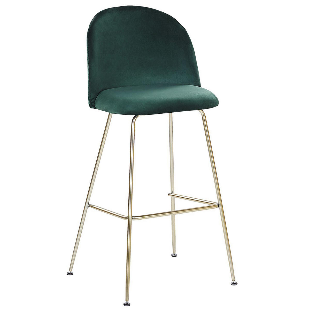 BARSTUHL 2er-Set Samtstoff Grün Arcola - Grün, Textil/Metall (52/114/54cm) - Beliani
