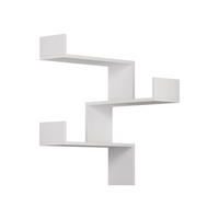 ECKREGAL mit 3 Regalen H90 cm - Luska - Weiß, Holzwerkstoff (60/90/60cm) - Calicosy