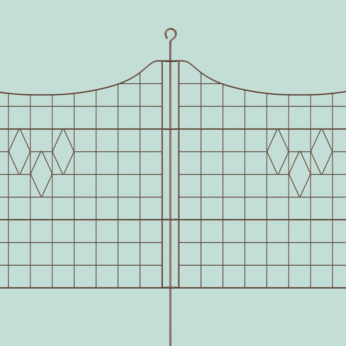 5xTEICHZAUN - Braun, Metall (365/66cm) - Relaxdays