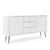 SIDEBOARD ZENZERO 168/87/39 cm mit 3 Schubladen 2 Türen Weiß - Weiß, Holzwerkstoff (168/87/39cm) - MASSENO