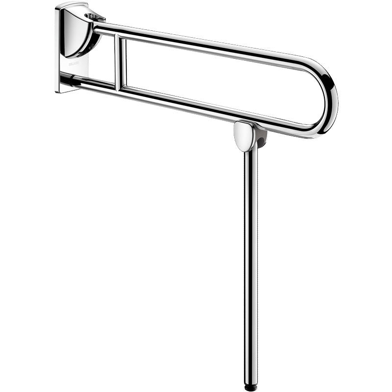 STÜTZKLAPPGRIFF mit Fuß D32 L850 mm Edelstahl hochglanzpoliert - Chromfarben, Metall (34.2/12.7/90cm) - Delabie