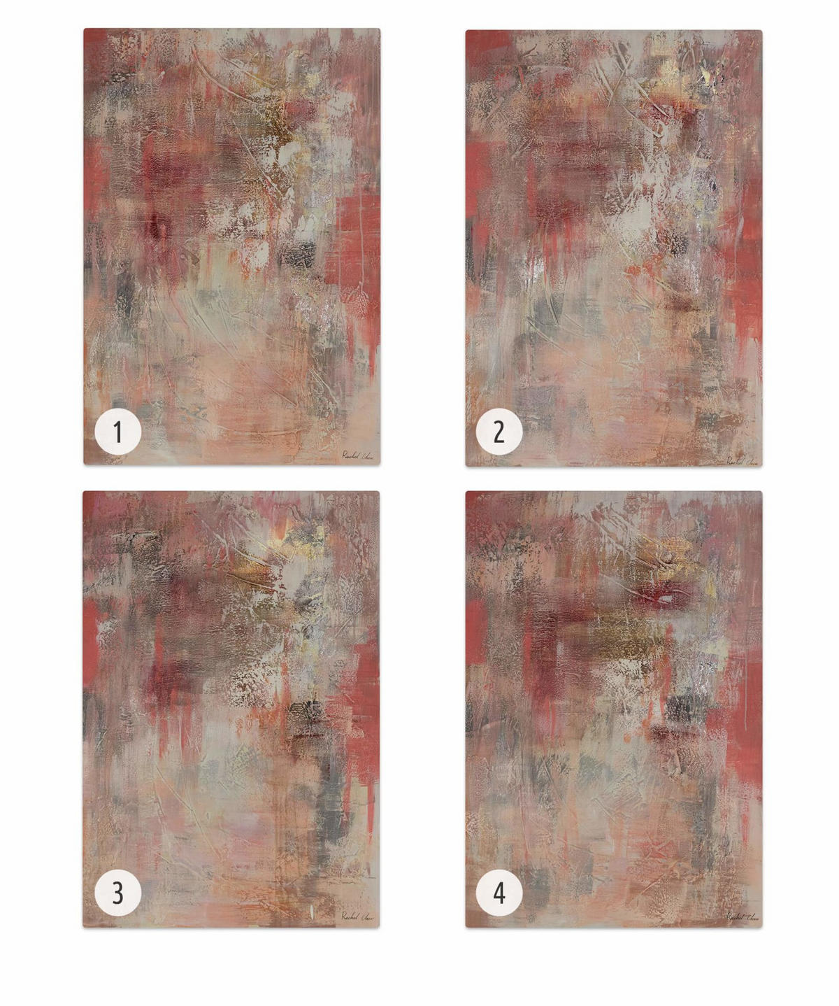 ACRYLBILD HANDGEMALT 80/120 cm - Pink/Rot, Holz/Textil (80/120cm) - KUNSTLOFT