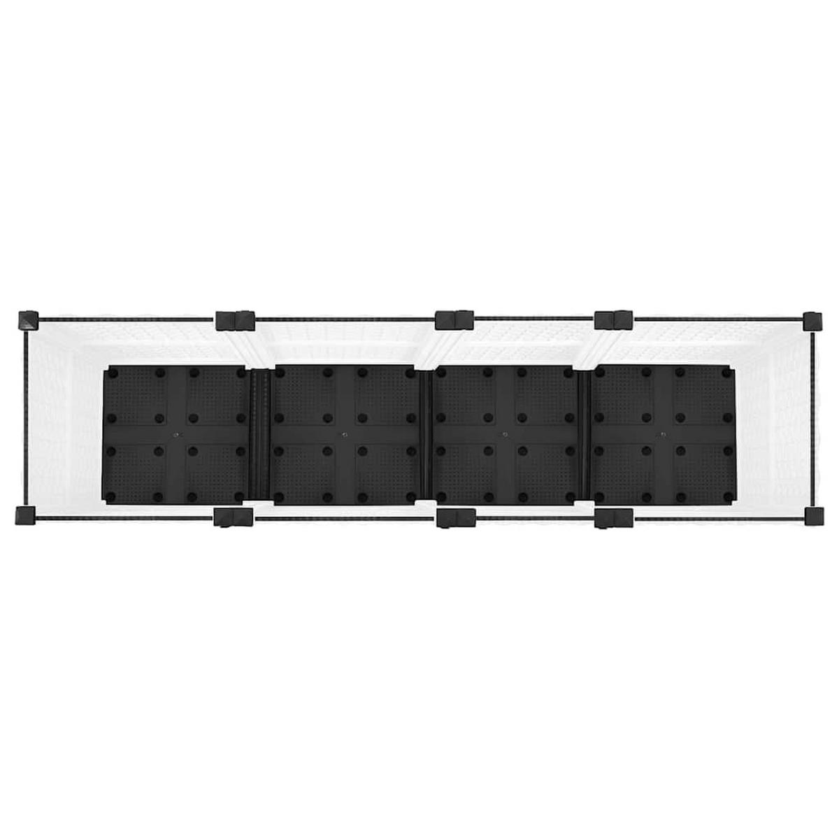 HOCHBEET 160/40/38 cm, aus Polypropylen, Weiß - Grau, Kunststoff (160/38/40cm) - vidaXL