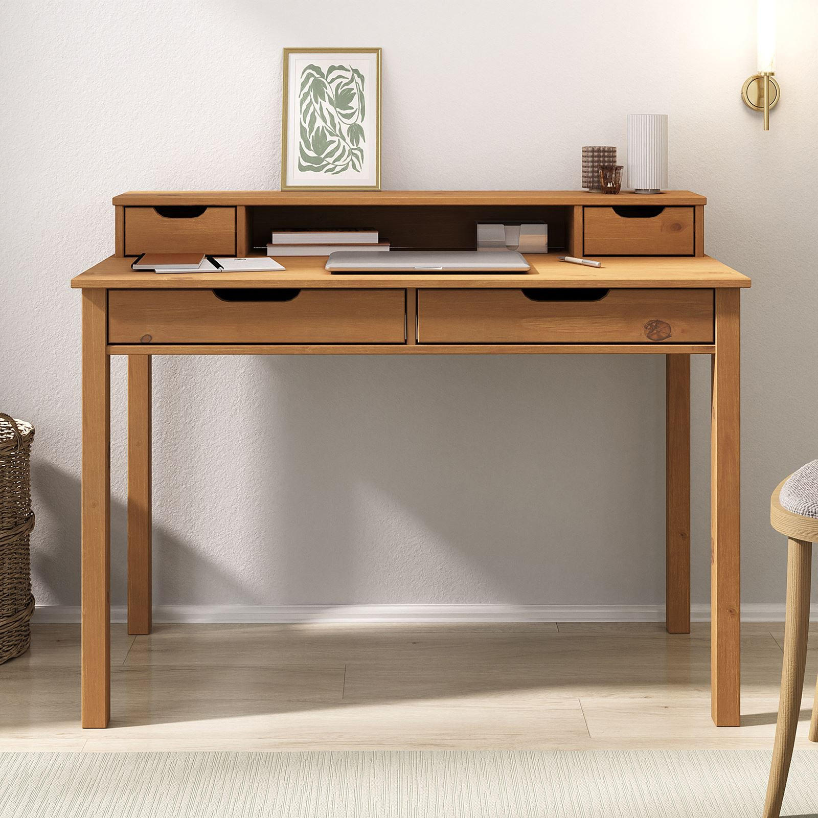 SCHREIBTISCH RAUL - Eichefarben, Holz (54/114/87cm) - IDIMEX