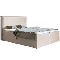 BETT Beige FOX 9 Kontinental 140x200 cm - Beige, Textil (140/200cm) - Sepro Meble