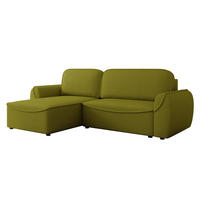 ECKSOFA Loom - Schwarz/Grün, Holz/Kunststoff (261/175cm) - MIRJAN24