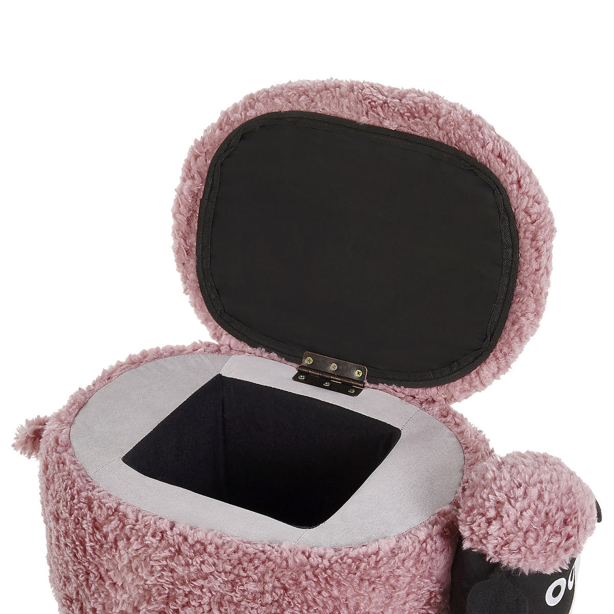 TIERHOCKER Rosa Sheep 35/55/40 cm - Pink, Kunststoff/Textil (55/40/35cm) - Beliani
