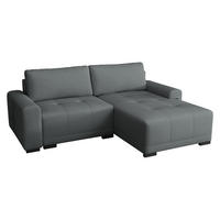 ECKSOFA Milton - Schwarz/Grau, Holz/Textil (237/180cm) - MIRJAN24