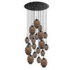 GALERIELEUCHTE Echos 20-flammig Rauch Ø 18/25cm - Anthrazit/Schwarz, Glas (18/18/20cm) - s.luce
