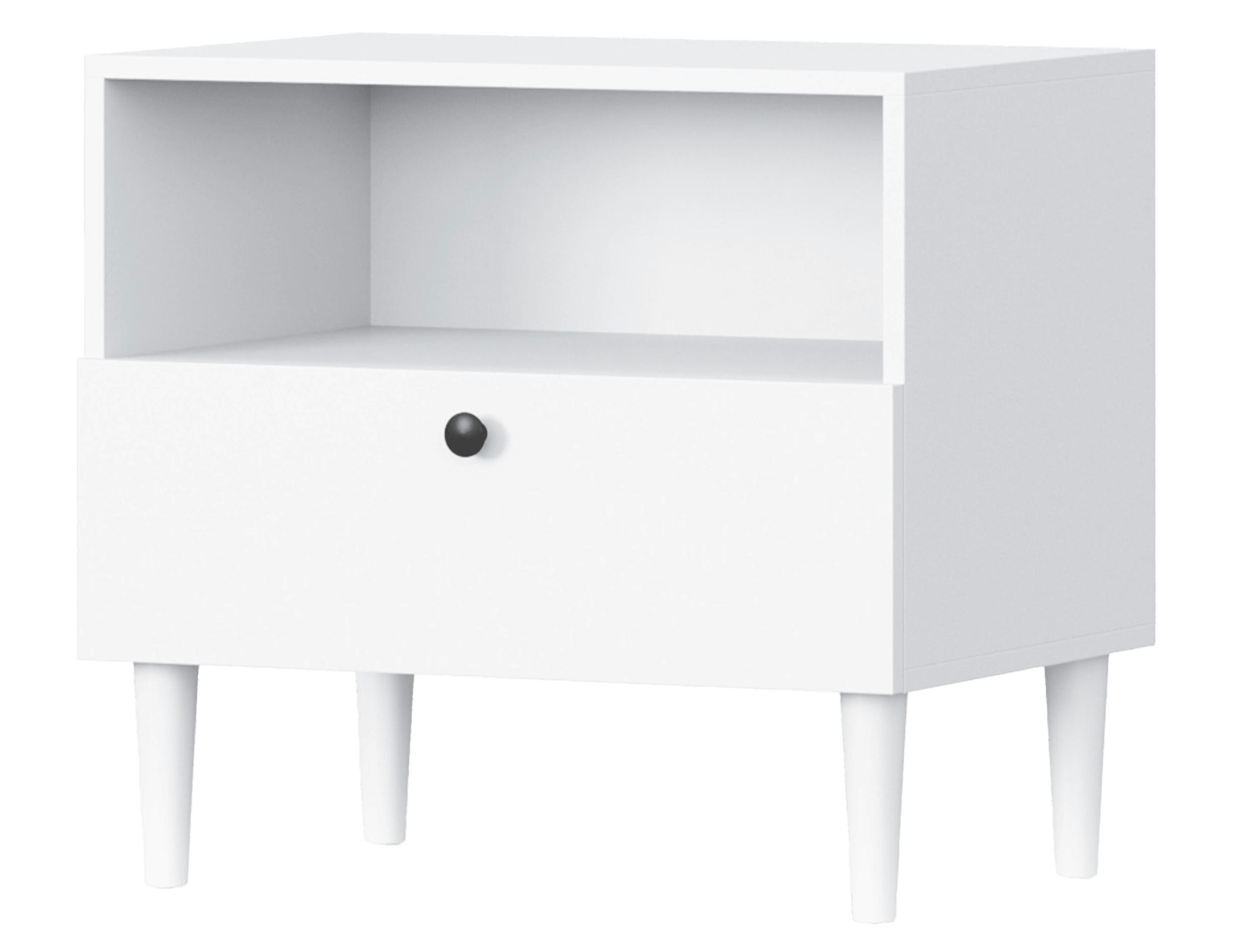 NACHTTISCH - Nachtkästchen Aries 60 - Weiß - Weiß, Holzwerkstoff (60/55/40cm) - Möblo