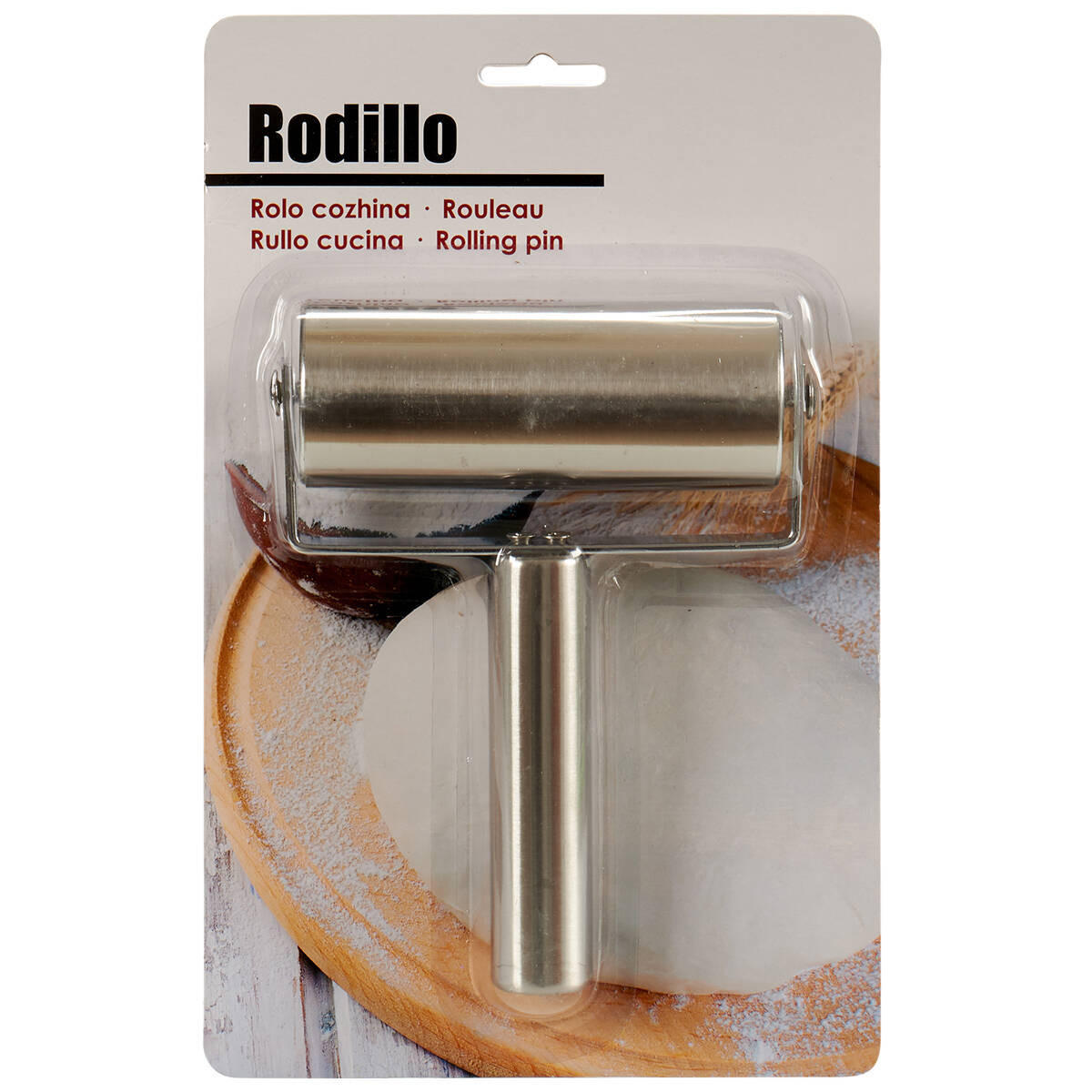 STAHLROLLE mit Griff - Silberfarben, Metall (17cm) - Kinvara