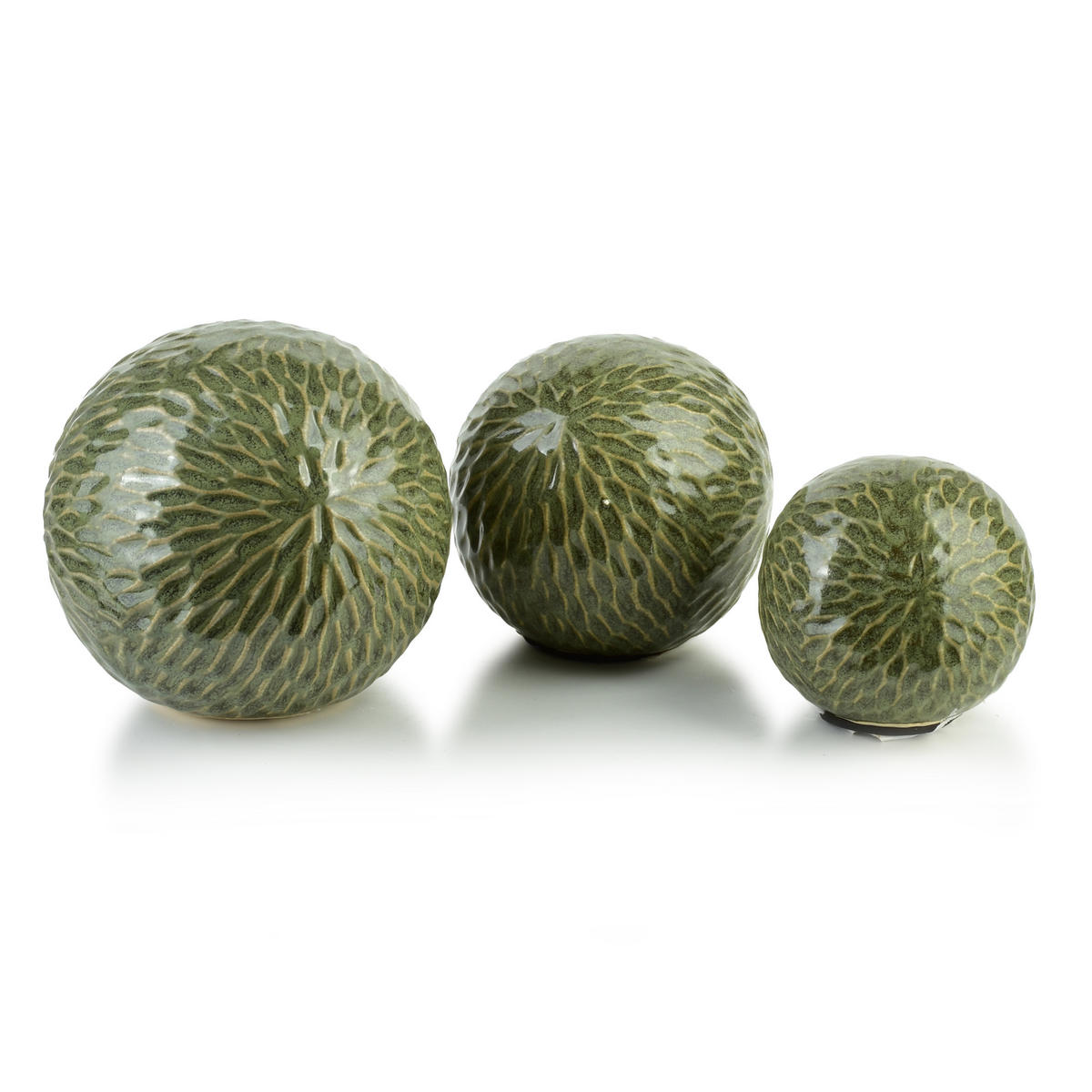DEKO-KUGEL Saggio Grün 10/10/9 cm Keramik - Grün, Keramik (10/10/9cm) - Mondex