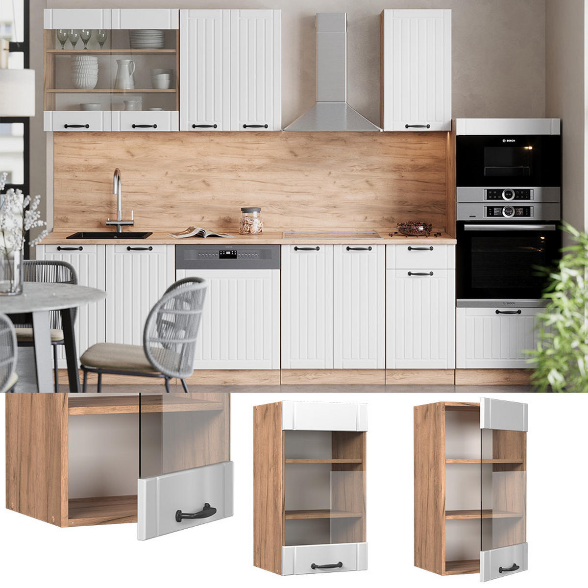 Honigeiche/Weiß, Holzwerkstoff (40/72/34.1cm) - Vicco