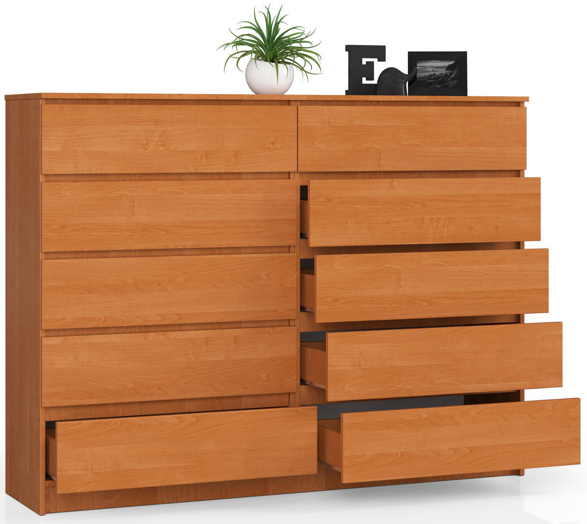 KOMMODE Erlefarben 121/160/40 - Erlefarben, Holzwerkstoff (160/121/40cm) - RAUMHIRSCH FURNITURE