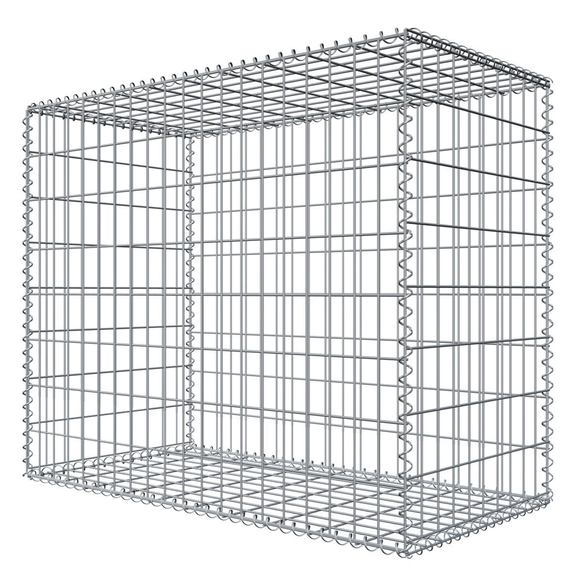 GABIONEN Steinkorb aus Stahl, 80/100/50 cm, Feuerverzinkt - Grau, Metall (50/80cm) - Niederberg Metall