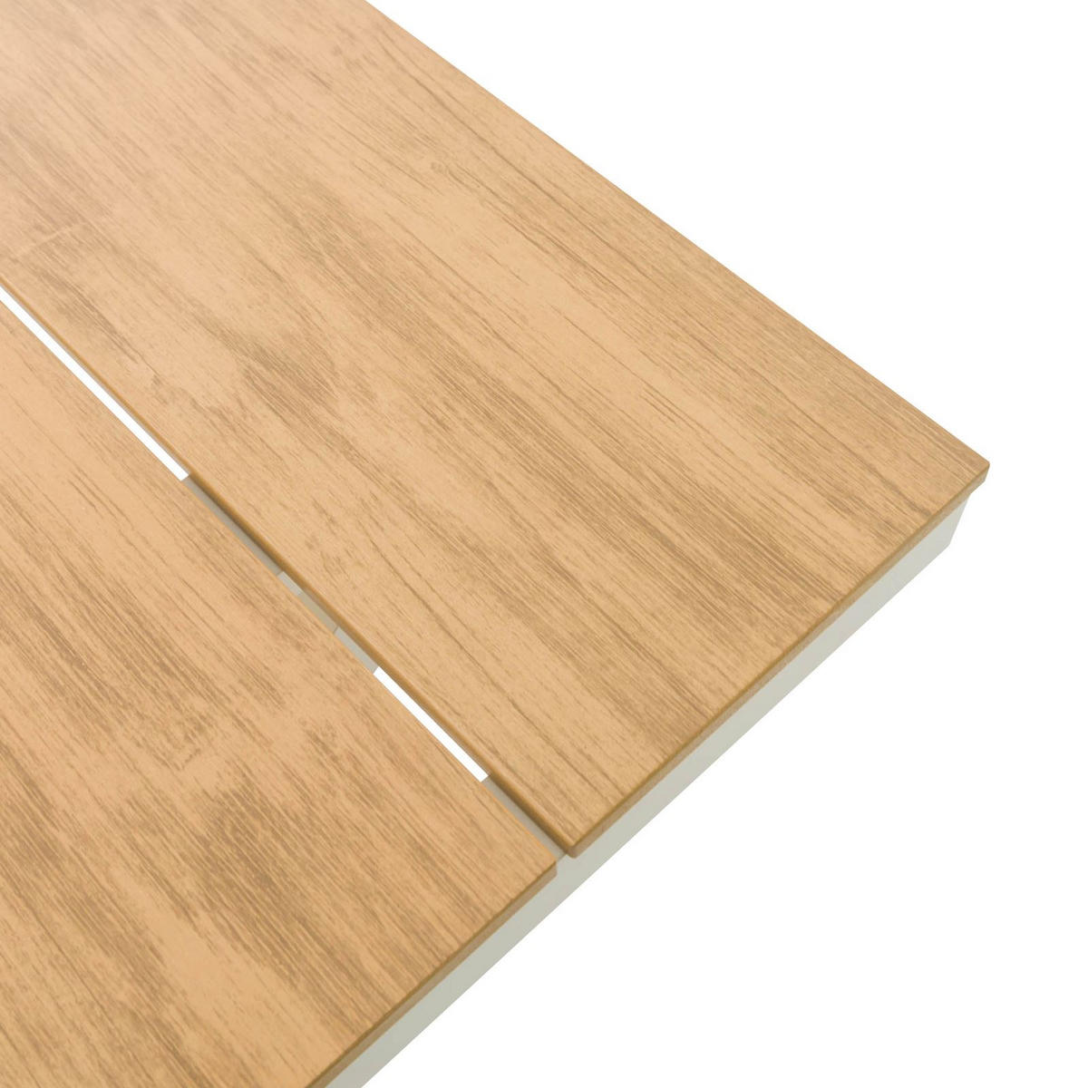 GARTENTISCH ISOLA natur, weiß - Weiß/Naturfarben, Metall (89/150/76cm) - IDIMEX