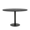 TISCH einbeinig schwarzes Bein, MDF Tischplatte, Grigia Pietra - Schwarz, Holzwerkstoff (100/100/76cm) - Idohome