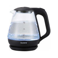 WASSERKOCHER ELEKTRISCH Schwarz 20/15.5/20 cm 66082 - Schwarz, Glas (15.5/20/20cm) - Klausberg 