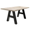 ESSTISCH ausziehbar Elia 7 160 x 90 x 75 Esszimmertisch Schwarzstahl/Sandeiche - Naturfarben, Holz (160/90/75cm) - 58aufmkessel