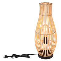 LED STEHLEUCHTE Bambus Braun - Braun, Holz (19.5/19.5/47.5cm) - Globo Lighting