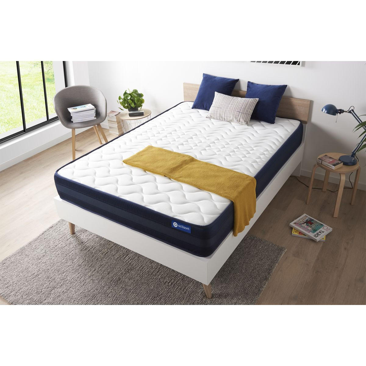 MATRATZE Actilatex tech Latex und Memory-Schaum 90 x 200 cm h4 - Weiß, Textil (90/200cm) - ACTISOM