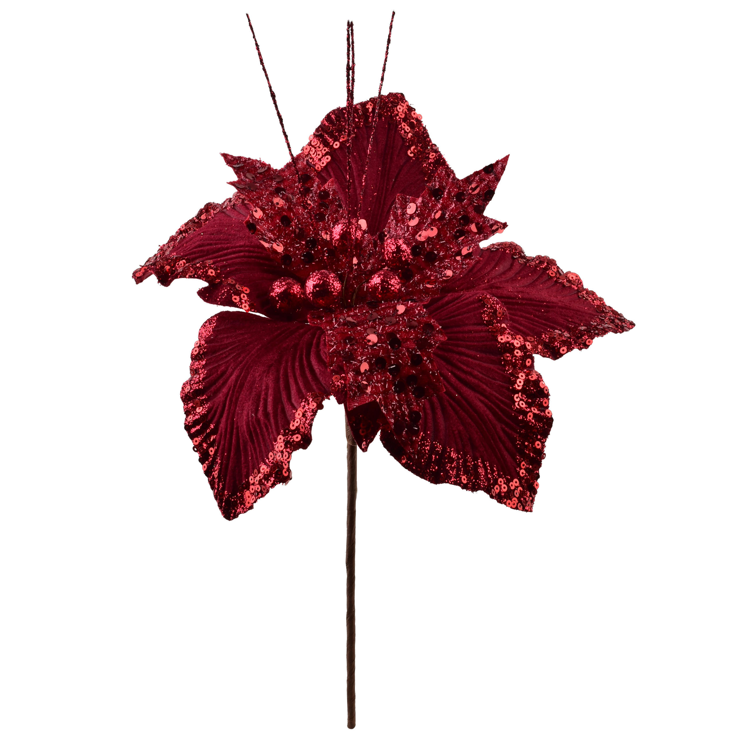 Mondex Kunstblume Bordeaux 15x28x15 cm