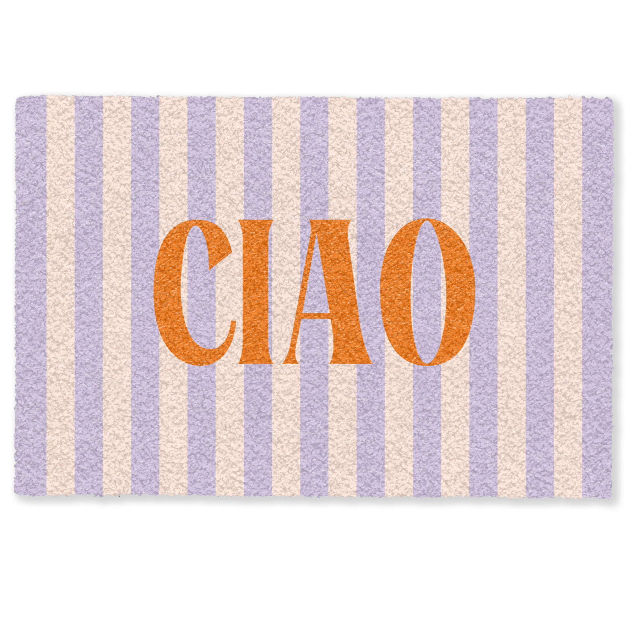 MuchoWow ROHOŽKA Ciao - Citát - Pastelové barvy - Pruhy 90x60 cm
