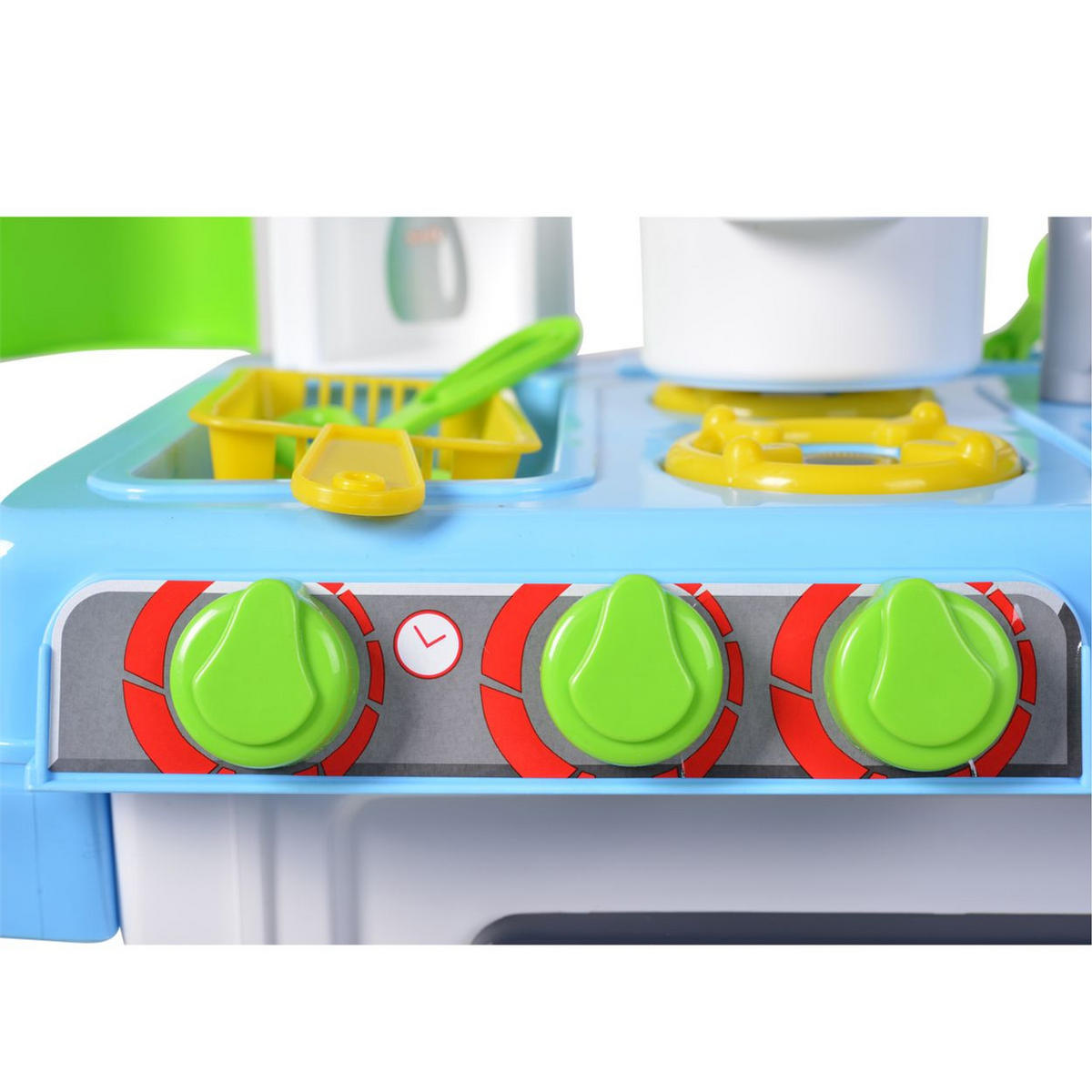 SPIELKÜCHE Natura 43412 weiß Kunststoff, Geschirr, Kochplatte, Backofen, Spülbecken, Ablagen - Grün, Kunststoff (88/32/75cm) - Polesie