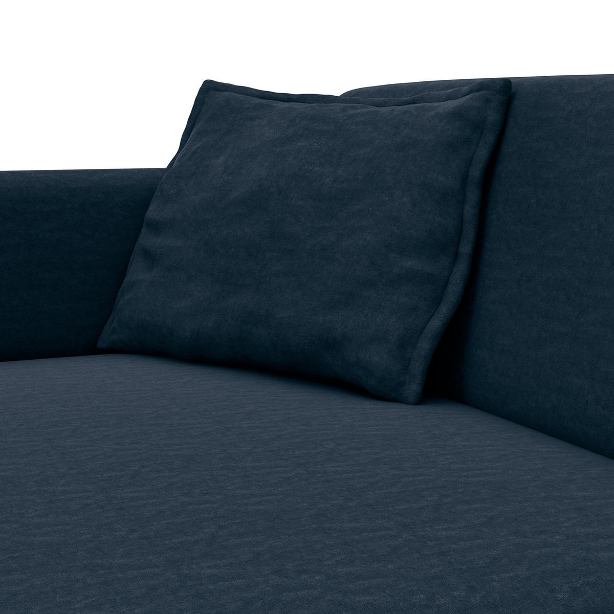 ECKSOFA mit Longchair - Blau/Schwarz, Kunststoff/Textil (290/183cm) - home24